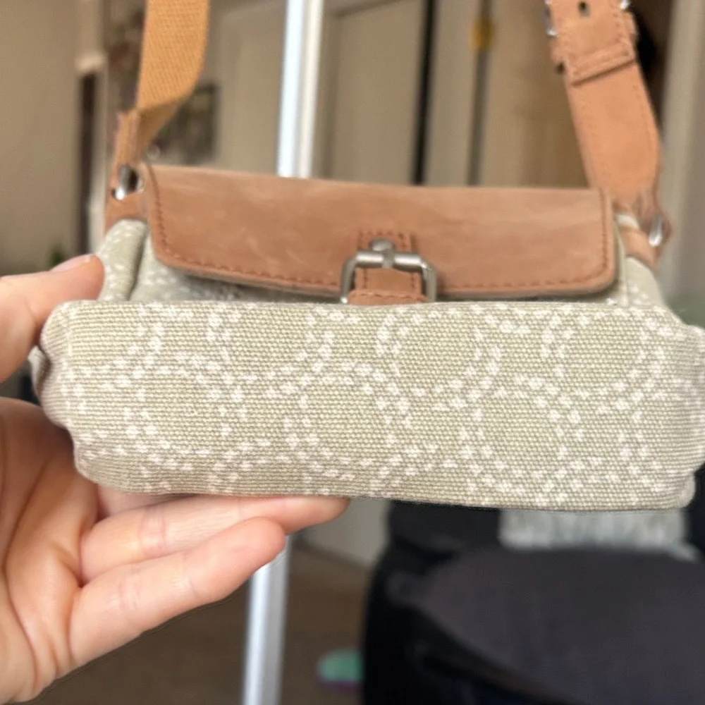 L.L.Bean Tan and Cream Crossbody Bag